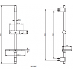 Kohler K-26789T-CP ACCLIV 支架連托盤 (拋光鍍鉻)